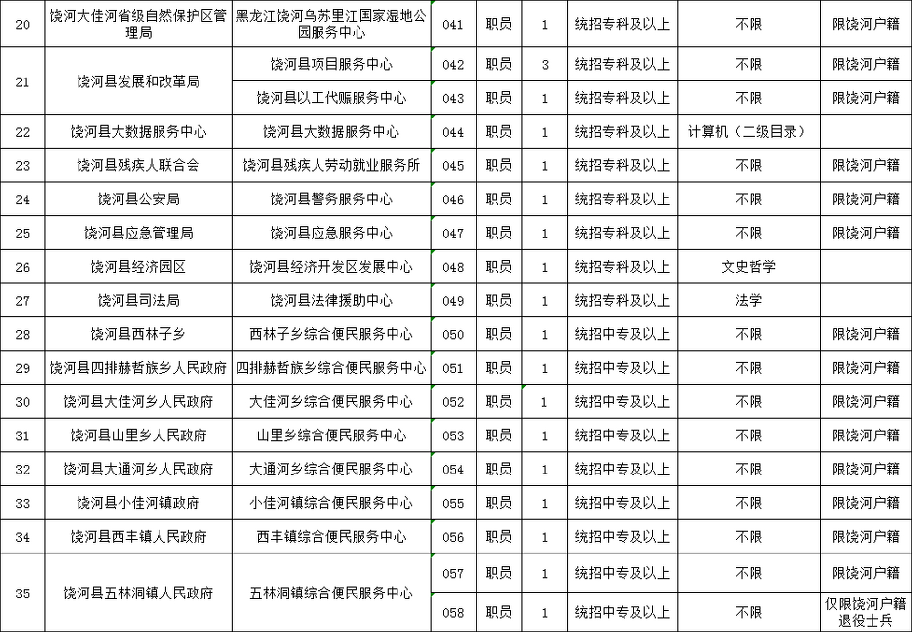 安图县数据和政务服务局招聘公告详解